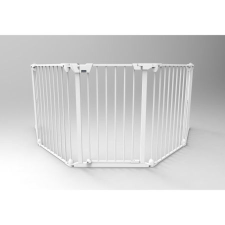 Tarc de siguranta modular cu 3 panouri, metal alb, Noma N94054 [2]