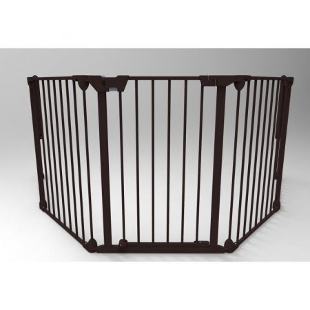 Tarc de siguranta modular pentru copii cu 3 panouri, metal negru, Noma [1]