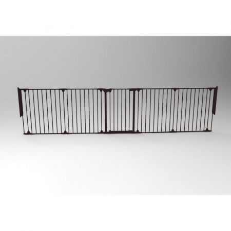 Tarc de siguranta modular pentru copii cu 5 panouri, metal negru, Noma [1]