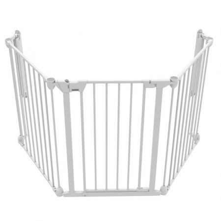 Porți de siguranță copii - Tarc de siguranta pentru copii modular cu 3 panouri, metal alb, Noma