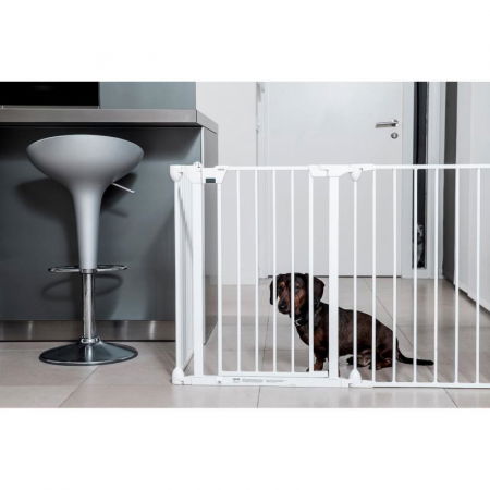 Tarc de siguranta pentru copii  modular cu 5 panouri, metal alb, Noma [2]