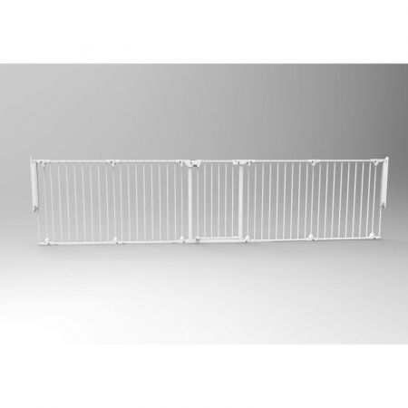 Tarc de siguranta pentru copii  modular cu 5 panouri, metal alb, Noma [5]