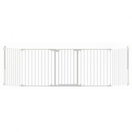 Tarc de siguranta pentru copii  modular cu 5 panouri, metal alb, Noma [1]