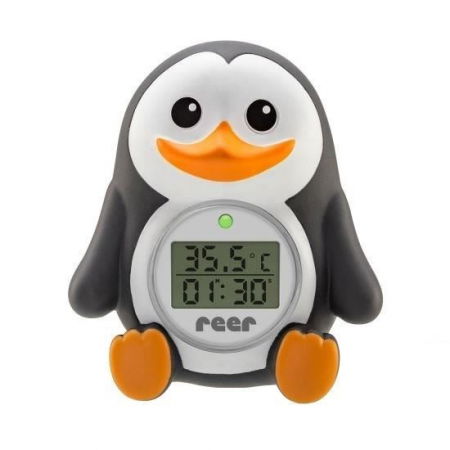 Termometru camera si baie copii cu ceas pinguin Reer