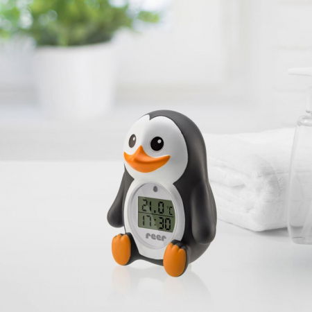 Termometru camera si baie copii cu ceas pinguin Reer [3]