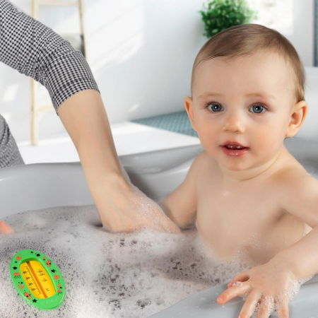 Termometru de baie pentru copii, fara mercur, fara BPA, 0+ luni, verde, Reer 24133 [1]