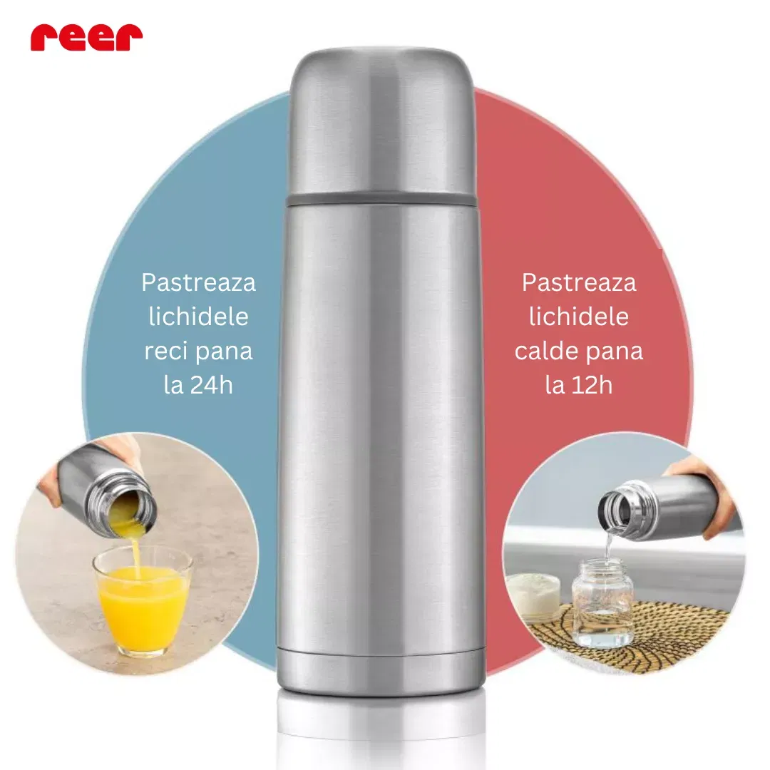 Termos bebelusi, inox vidat, 450ml, Reer [5]