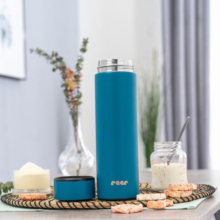 Termos din otel inoxidabil vidat ColourDesign, 450 ml, albastru, Reer 90013 [3]
