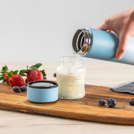 Termos din otel inoxidabil vidat ColourDesign, 450 ml, albastru, Reer 90023 [1]