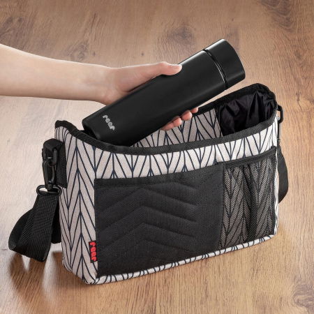 Termosuri, recipiente mâncare pentru copii - Termos din otel inoxidabil vidat ColourDesign, 450 ml, negru, Reer 90011