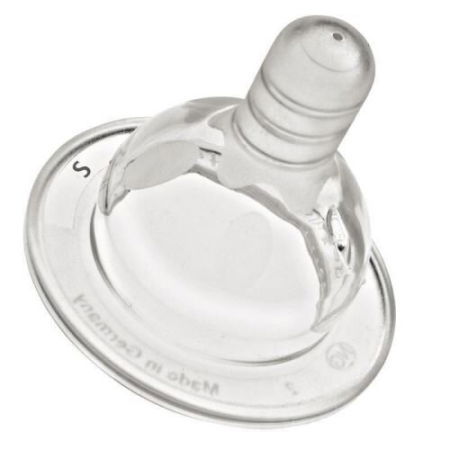 Alimentatie/Tetine - Tetine ortodontice silicon, pt biberoane wide, debit mare (L), +0 luni, Nip 33041