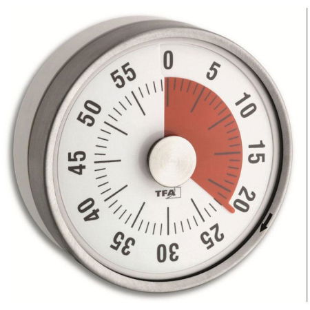 Alimentatie/Timer si cronometru de bucatarie - Timer analog pentru bucatarie PUCK TFA 38.1028.02