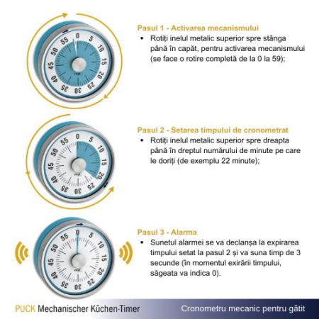 Timer analog pentru bucatarie PUCK TFA 38.1028.02 [1]