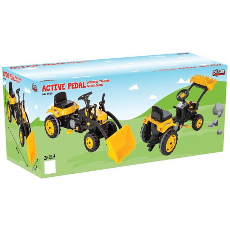 Tractor copii 3 ani+, cu pedale, galben, Pilsan Active [4]