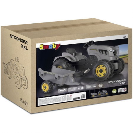 Tractor copii 3 ani+ cu pedale si remorca Smoby Stronger [5]