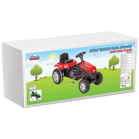 Tractor copii 3 ani+, cu pedale, rosu, Pilsan Active [3]