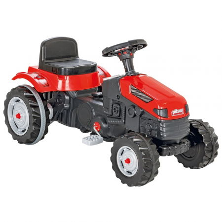 Jocuri și Jucării - Tractor copii 3 ani+, cu pedale, rosu, Pilsan Active