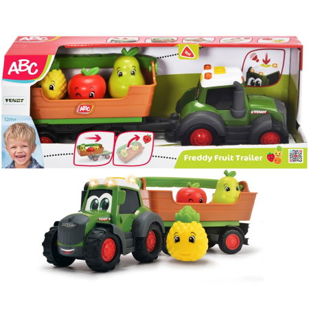 Tractor Simba ABC Freddy Fruit Trailer 30 cm cu lumini, sunete, remorca si figurine [8]