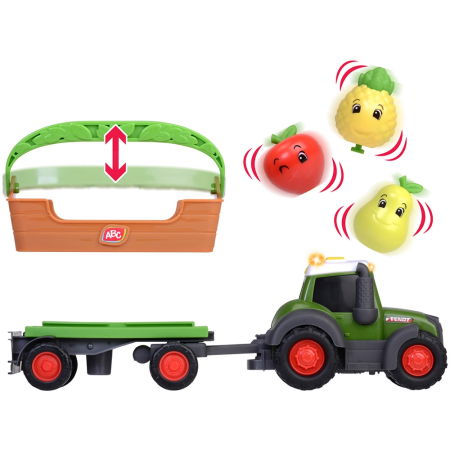 Tractor Simba ABC Freddy Fruit Trailer 30 cm cu lumini, sunete, remorca si figurine [2]