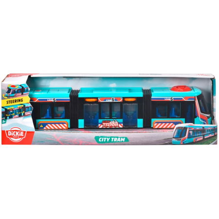 Tramvai Dickie Toys Siemens City Tram 41,5 cm albastru [9]