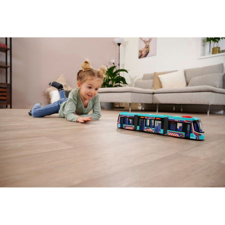 Tramvai Dickie Toys Siemens City Tram 41,5 cm albastru [3]
