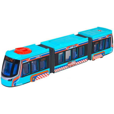 Produse - Tramvai Dickie Toys Siemens City Tram 41,5 cm albastru