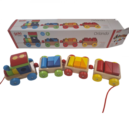 Trenulet jucarie, de lemn, cu accesorii [2]