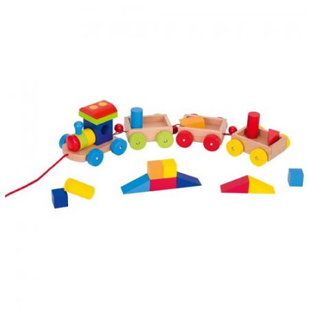 Trenulet jucarie, de lemn, cu accesorii [1]