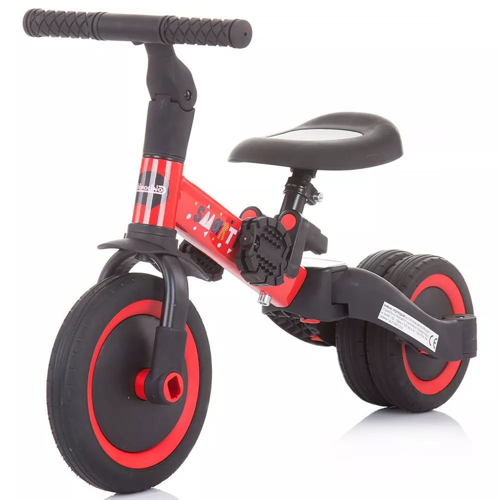 Tricicleta 2 in 1, cu roti de cauciuc, Chipolino Smarty [2]