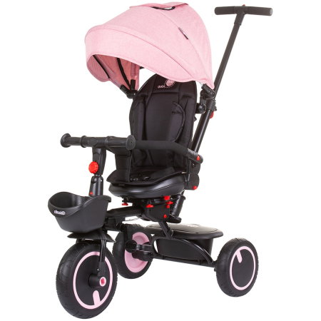 Jocuri și Jucării - Tricicleta pliabila Chipolino Quick Fold cu sezut reversibil rose water