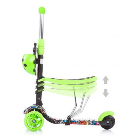 Trotineta copii 3 ani+, 3 in 1, verde lime, Chipolino Kiddy Evo [2]