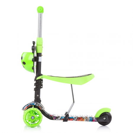 Trotineta copii 3 ani+, 3 in 1, verde lime, Chipolino Kiddy Evo [1]