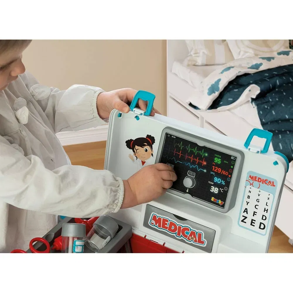 Trusa doctor copii, din plastic, Smoby Medical Case, 11 piese [4]
