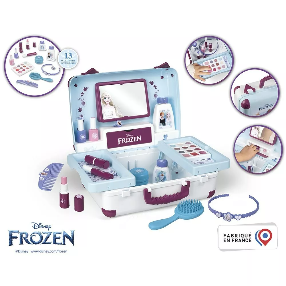 Trusa machiaj copii, cu 13 accesorii, Frozen Beauty Vanity [1]