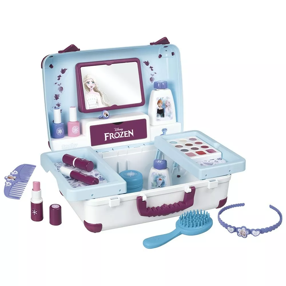 Masute de machiaj - Trusa machiaj copii, cu 13 accesorii, Frozen Beauty Vanity