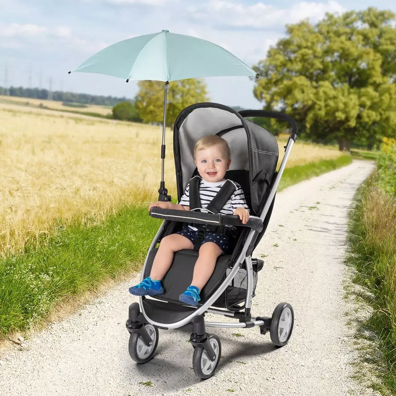 Umbrela carucior copii, ajustabila, cu protectie UV50+, Reer [2]