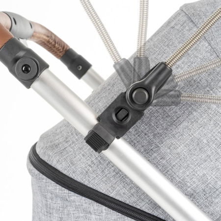 Umbreluta de soare ajustabila cu protectie solara UV 50+, pentru carucior bebelusi, neagra, Reer ShineSafe Black 84151 [7]