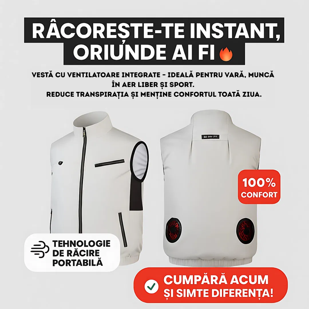 Vestă răcoroasă cu ventilație pentru muncitori, sportivi și HORECA [3]