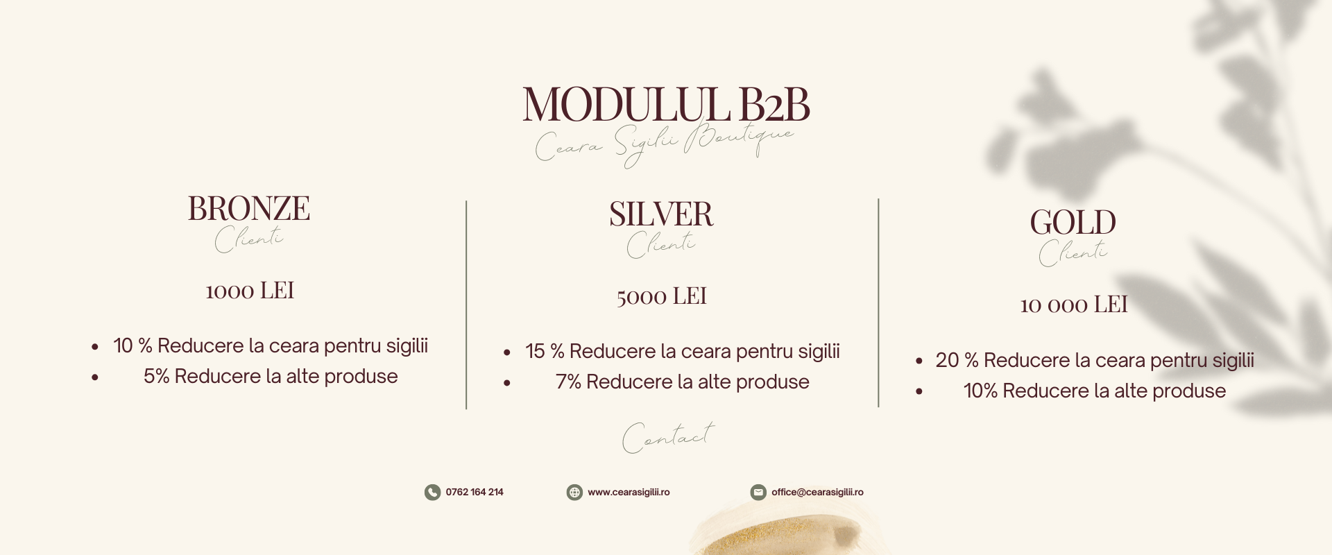 reduceri ceara pentru sigilii