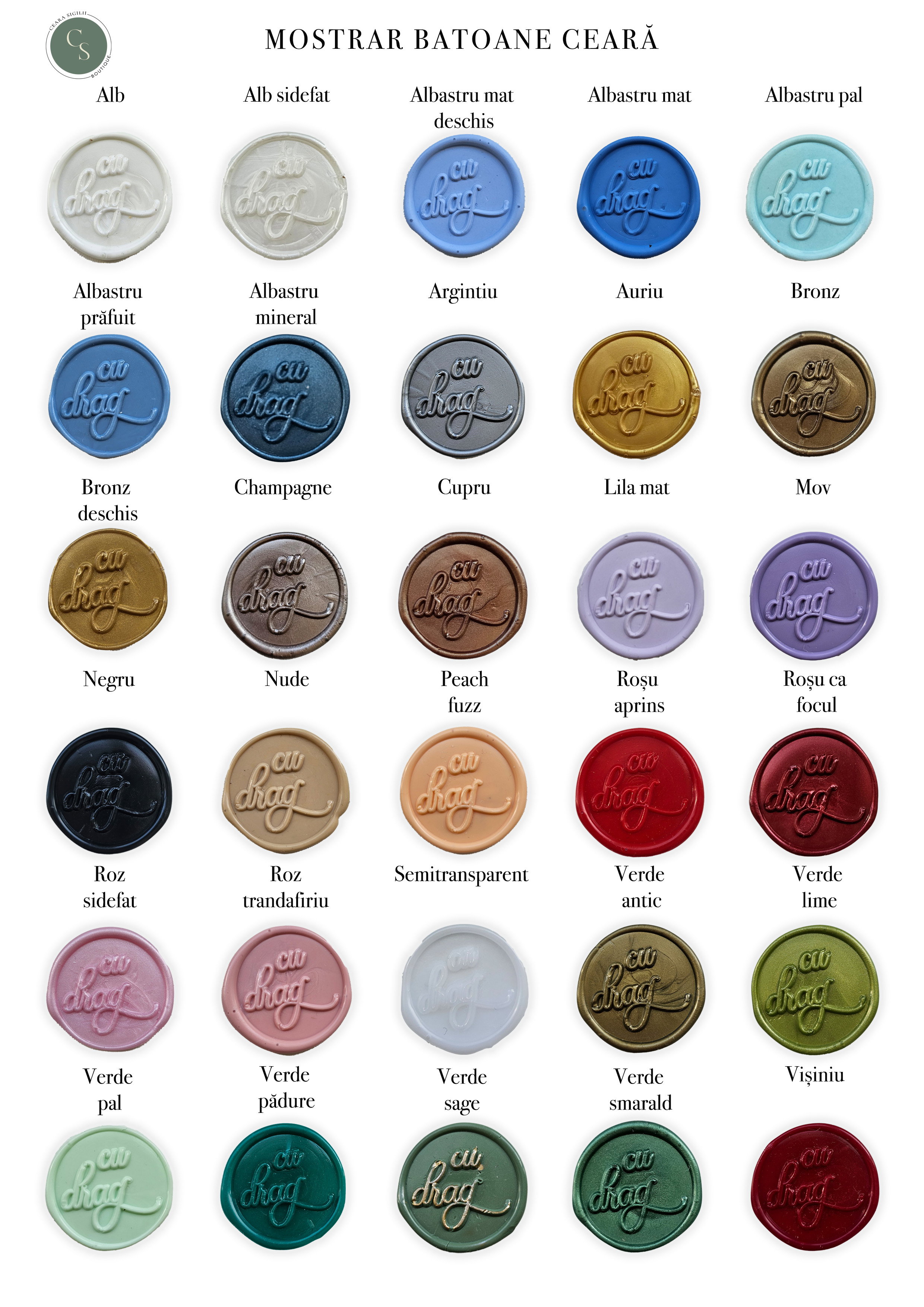 Mostrar batoane de ceara pentru sigilii