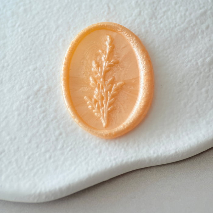 Baton de ceară peach sidefat pentru sigilii [3]