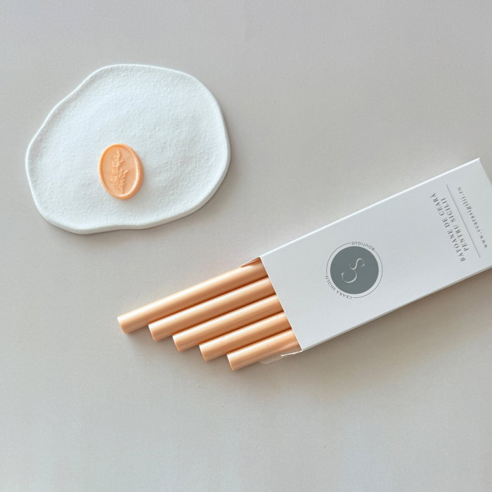 Baton de ceară peach sidefat pentru sigilii [2]