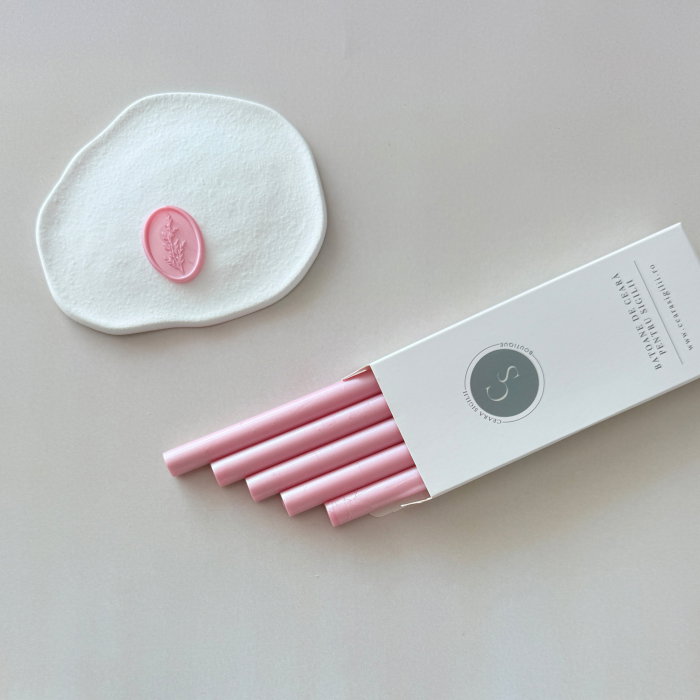 Baton de ceară roz sidefat, batoane de ceară perlate roz pentru sigilii [2]