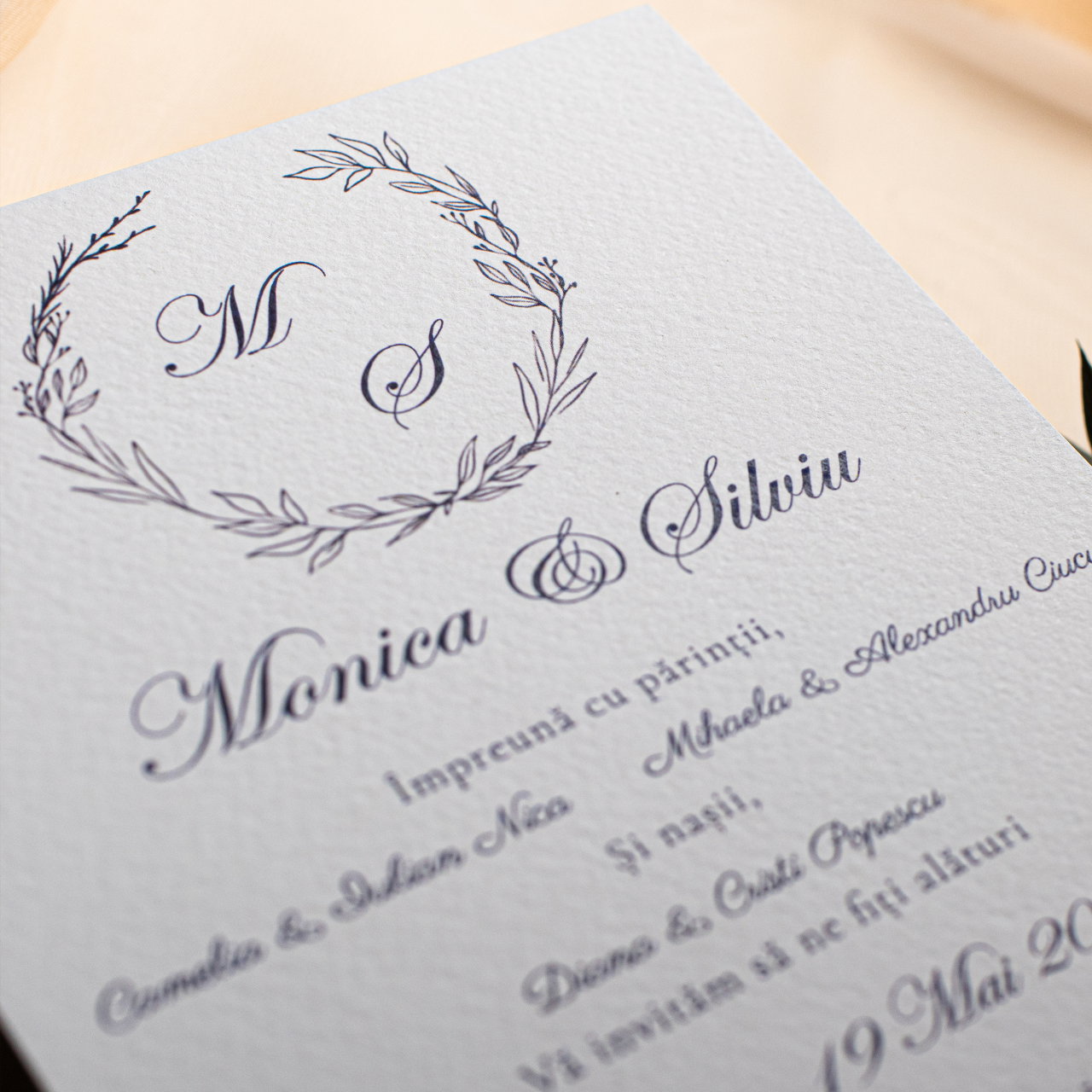 Carton alb texturat pentru invitatii nunta [4]