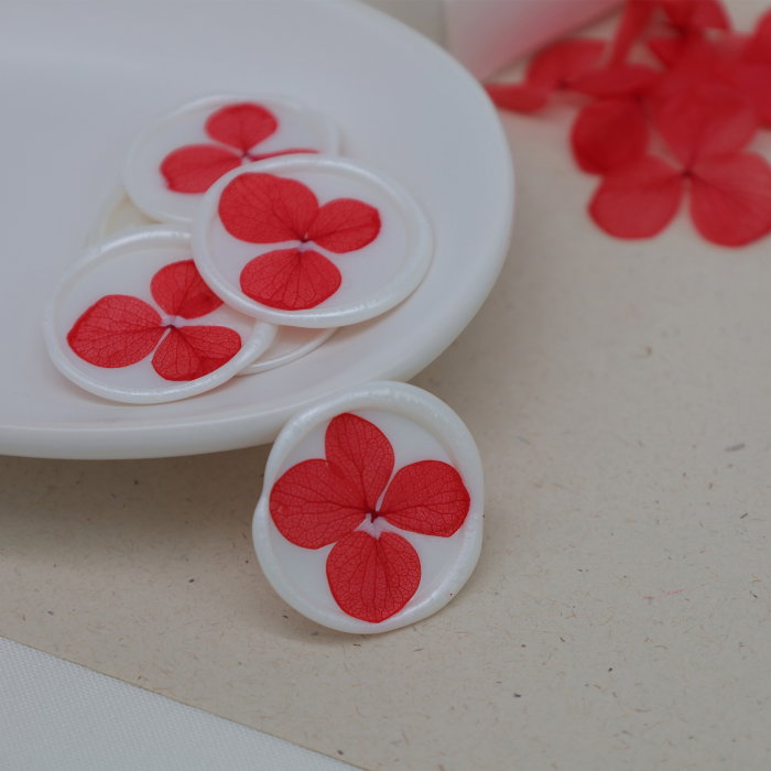 Flori de hortensie pentru sigilii ceara cu hortensie invitatii nunta [2]