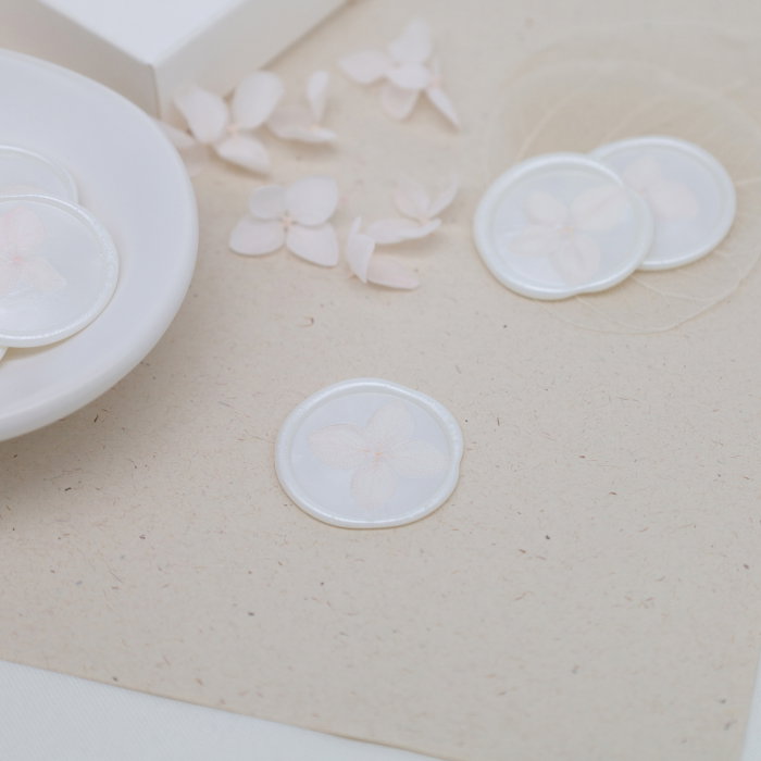 Flori de hortensie pentru sigilii ceara cu hortensie invitatii nunta [4]