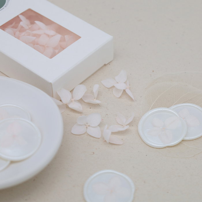 Flori de hortensie pentru sigilii ceara cu hortensie invitatii nunta [3]