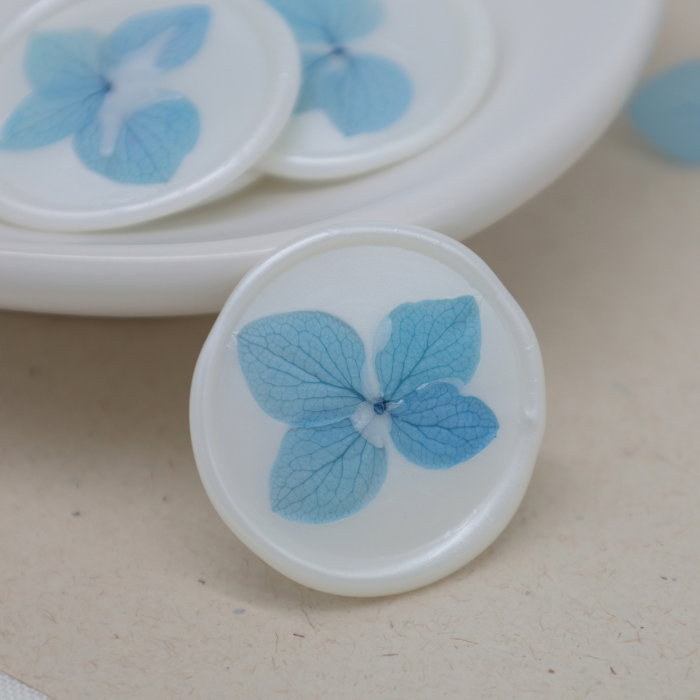 Flori de hortensie pentru sigilii ceara cu hortensie invitatii nunta [2]