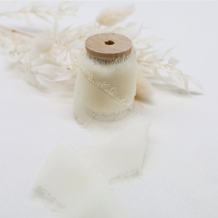 Panglica de matase alba 2,5cmx5m [3]