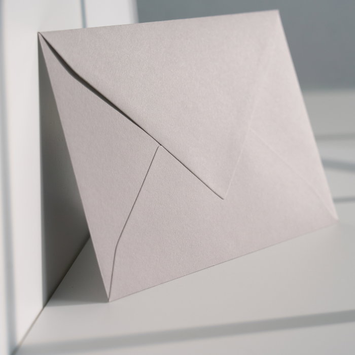 Plic B6 gri 120g, plic gri premium pentru invitații, plic gri elegant [2]